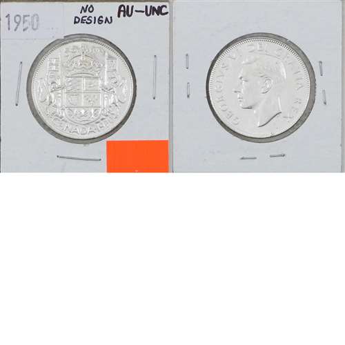 1950 No Design Canada 50-cents AU-UNC (AU55) $