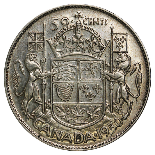 1950 No Design Canada 50-cents F-VF (F15)