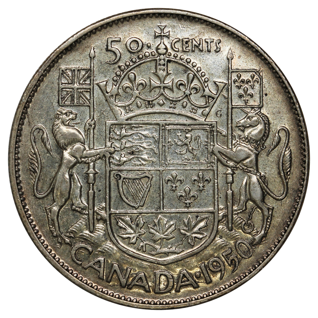 1950 No Design Canada 50-cents Very Fine (VF20)
