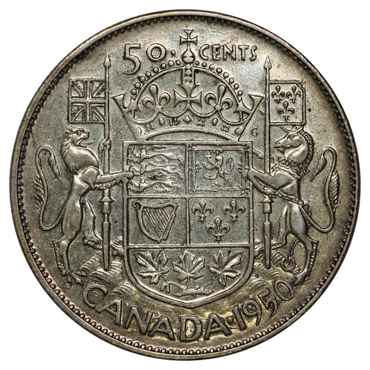 1950 No Design Canada 50-cents Very Fine (VF20)