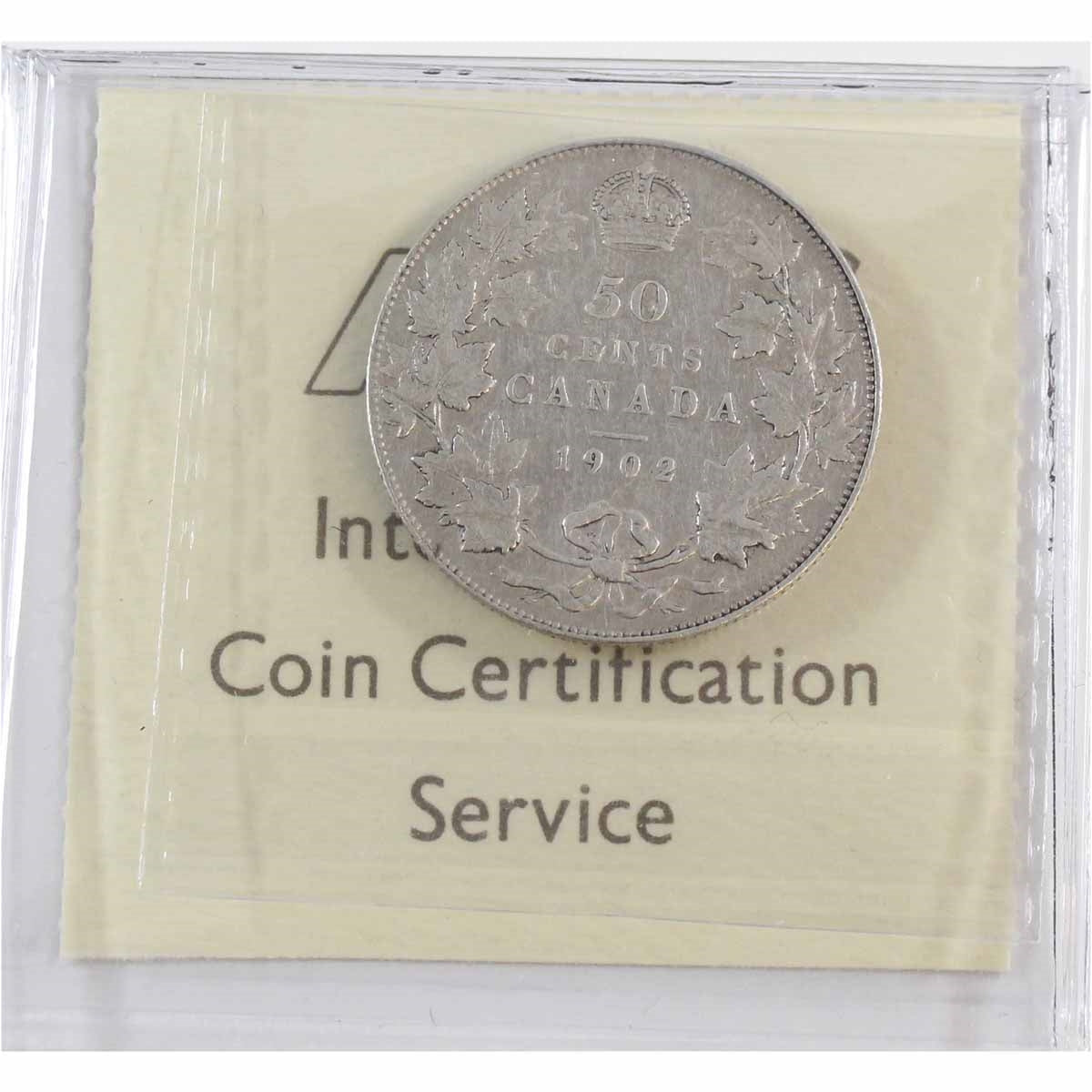 1902 Canada 50-cents ICCS Certified VF30