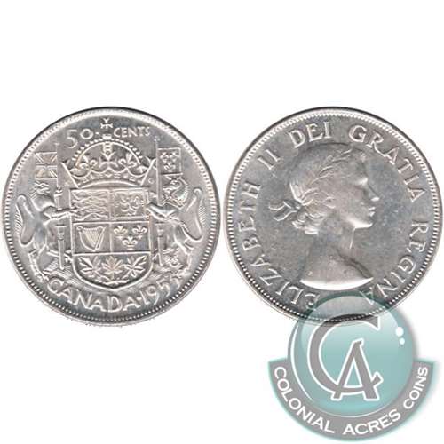 1953 Large Date NSS Canada 50-cents Uncirculated (MS60) $