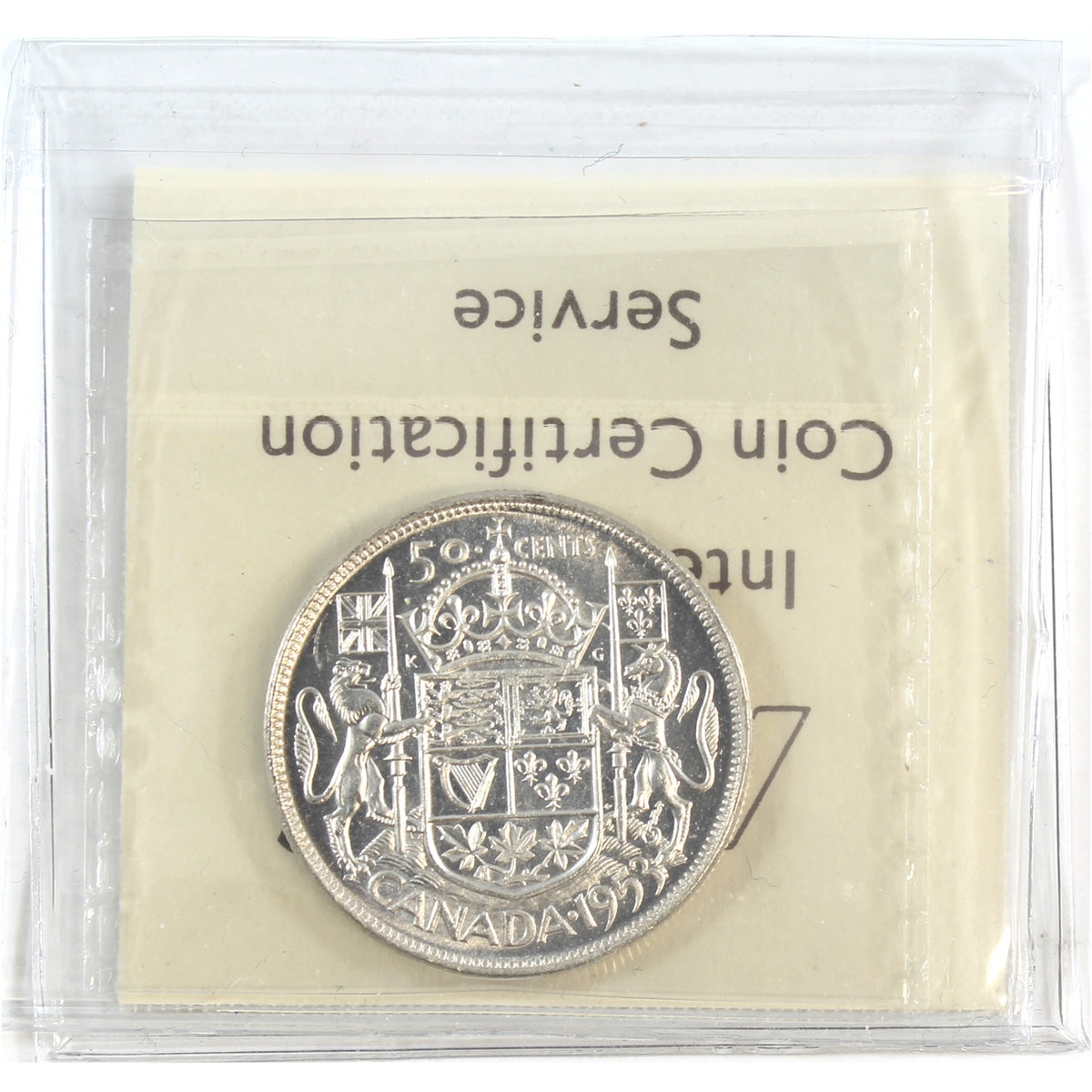 1953 Large Date, SF Canada 50-cents ICCS Certified MS62