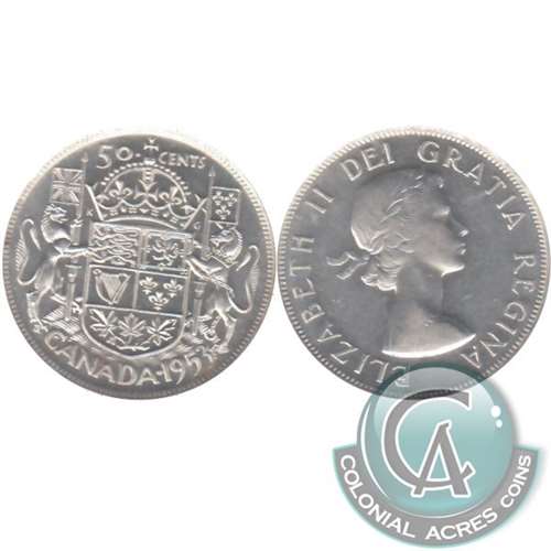 1953 Large Date SS Canada 50-cents AU-UNC (AU55)