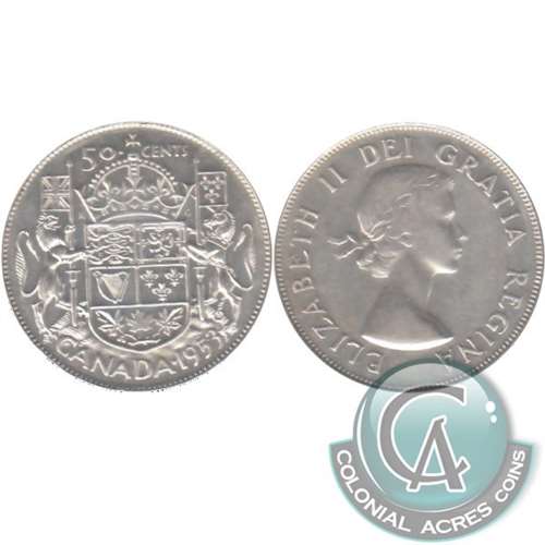 1953 Small Date NSS Canada 50-cents VF-EF (VF30)