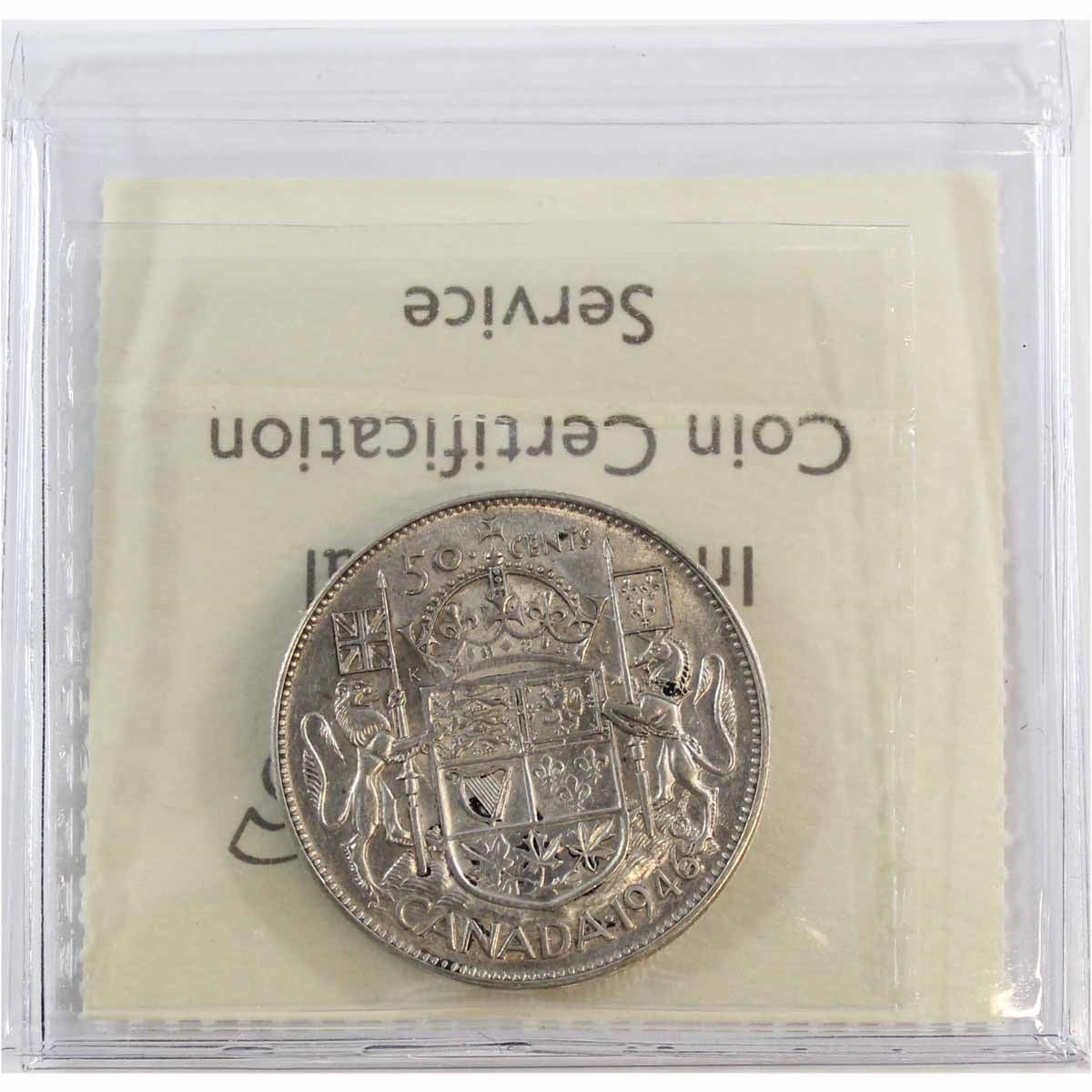 1946 Design in 6 Canada 50-cents ICCS Certified EF40