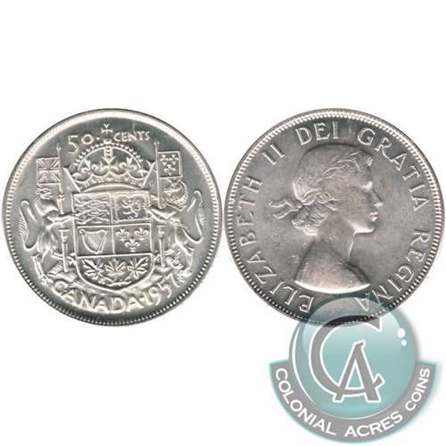 1957 Canada 50-cents UNC+ (MS62)