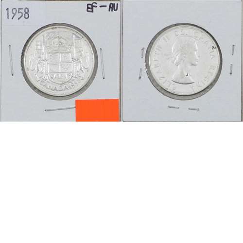 1958 Canada 50-cents EF-AU (EF45)