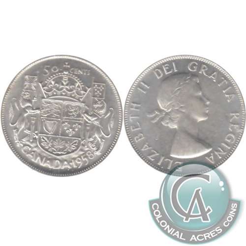 1958 Dot Canada 50-cents Uncirculated (MS60)
