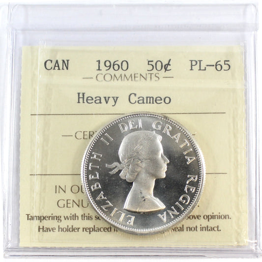 1960 Canada 50-cents ICCS Certified PL65 Heavy Cameo