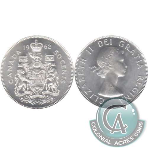 1962 Canada 50-cents Choice Brilliant Uncirculated (MS64)