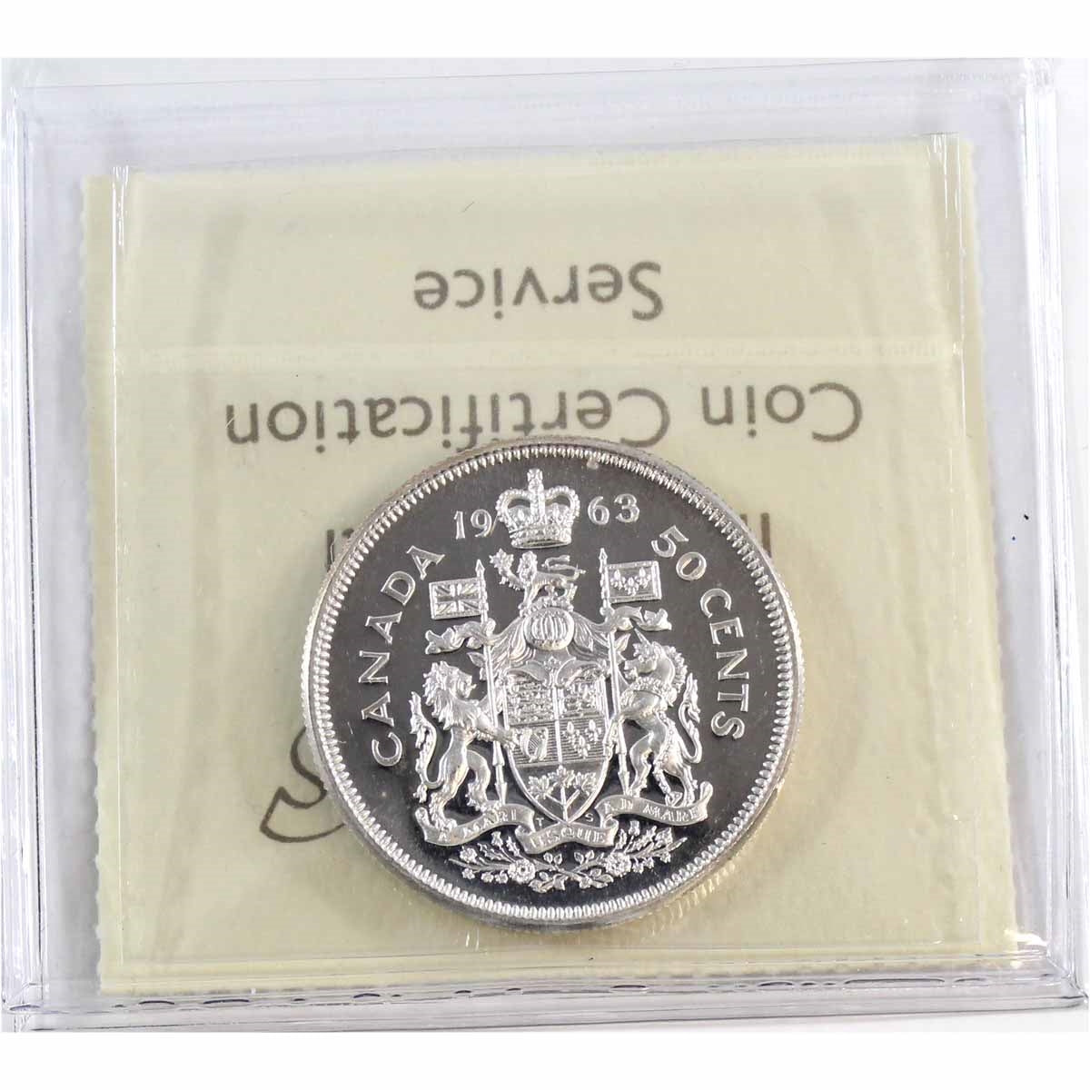 1963 Canada 50-cents ICCS Certified PL66 Heavy Cameo
