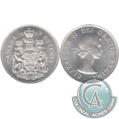 1963 Canada 50-cents UNC+ (MS62)