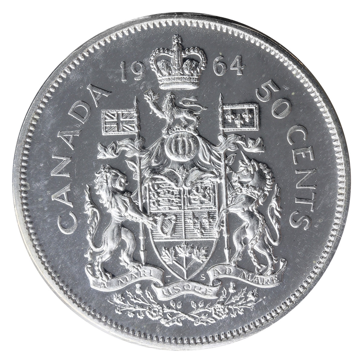 1964 Canada 50-cents ICCS Certified PL65 Heavy Cameo