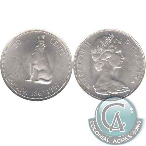 1967 Canada 50-cents UNC+ (MS62)
