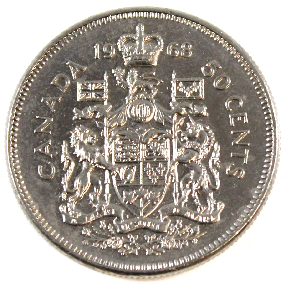 1968 Missing A Canada 50-cents AU-UNC (AU55)