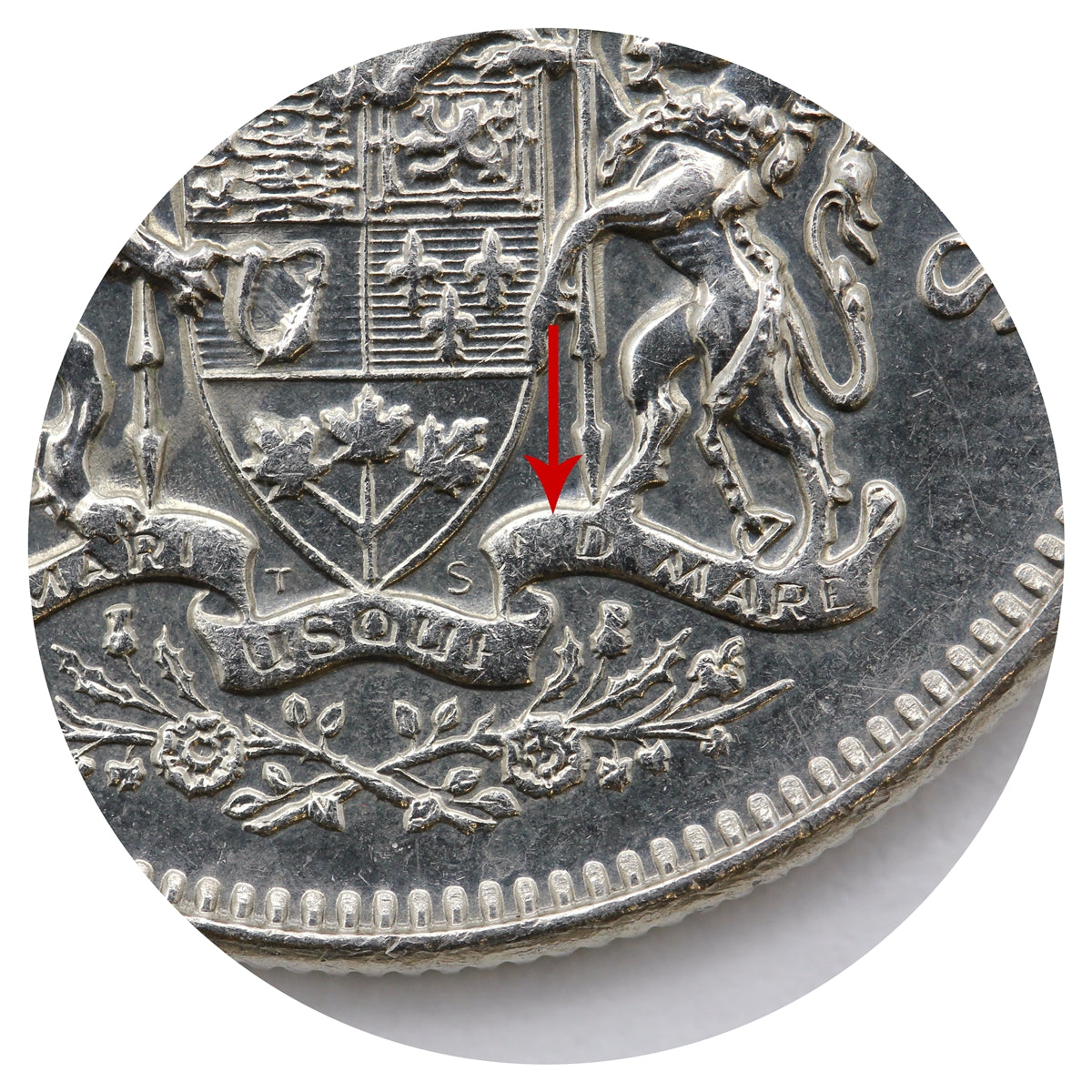 1968 Missing A Canada 50-cents Circulated