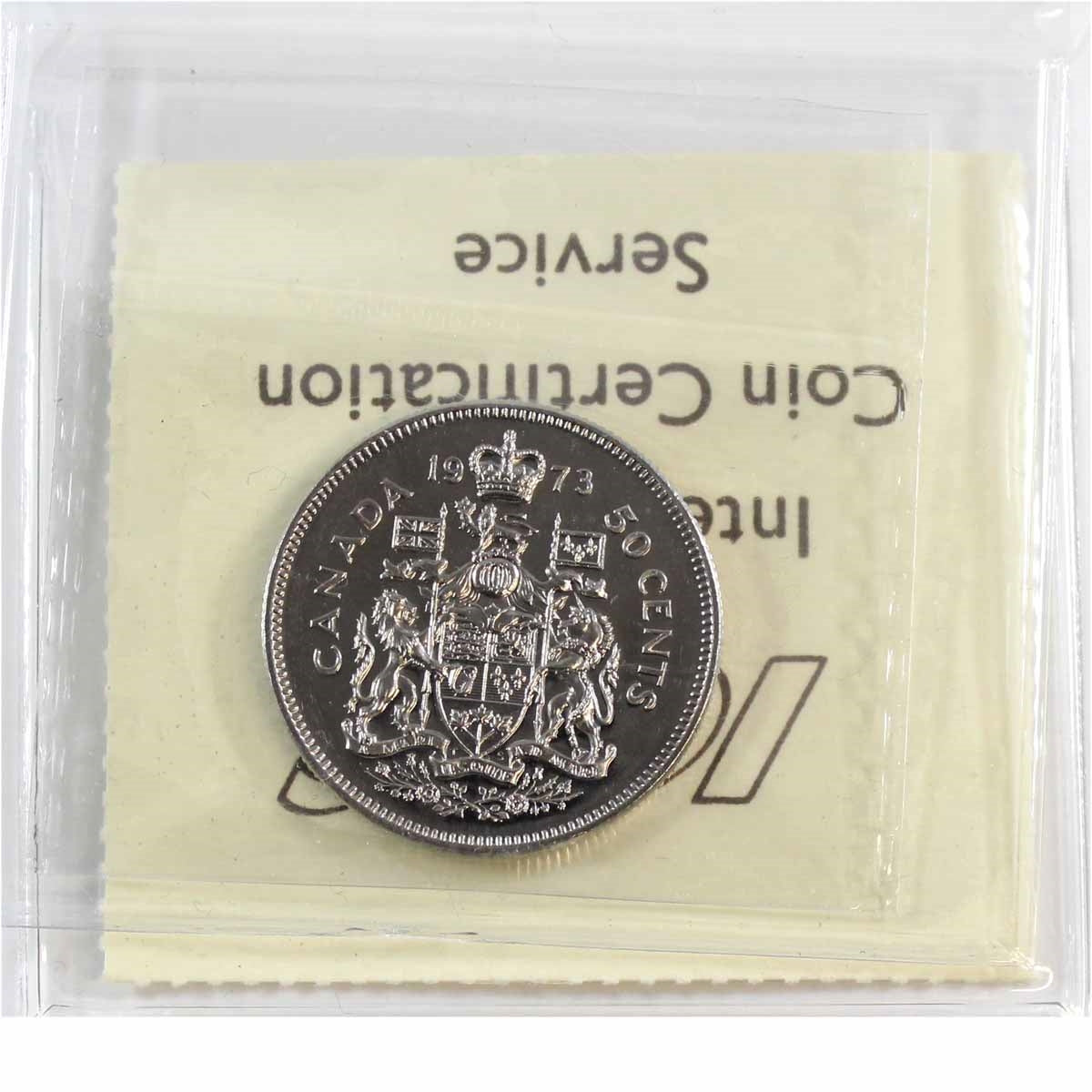 1973 Canada 50-cents ICCS Certified PL66 Heavy Cameo