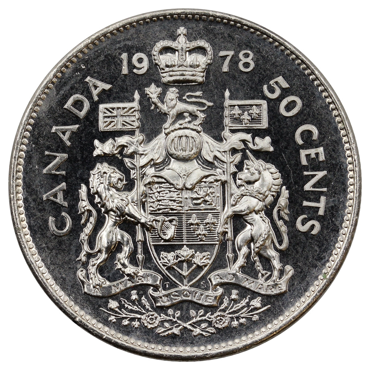 1978 Round Jewels Canada 50-cents Brilliant Uncirculated (MS63)