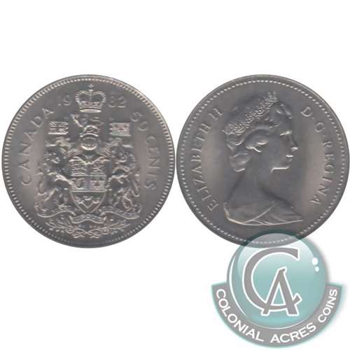 1982 Canada 50-cents Uncirculated (MS60)