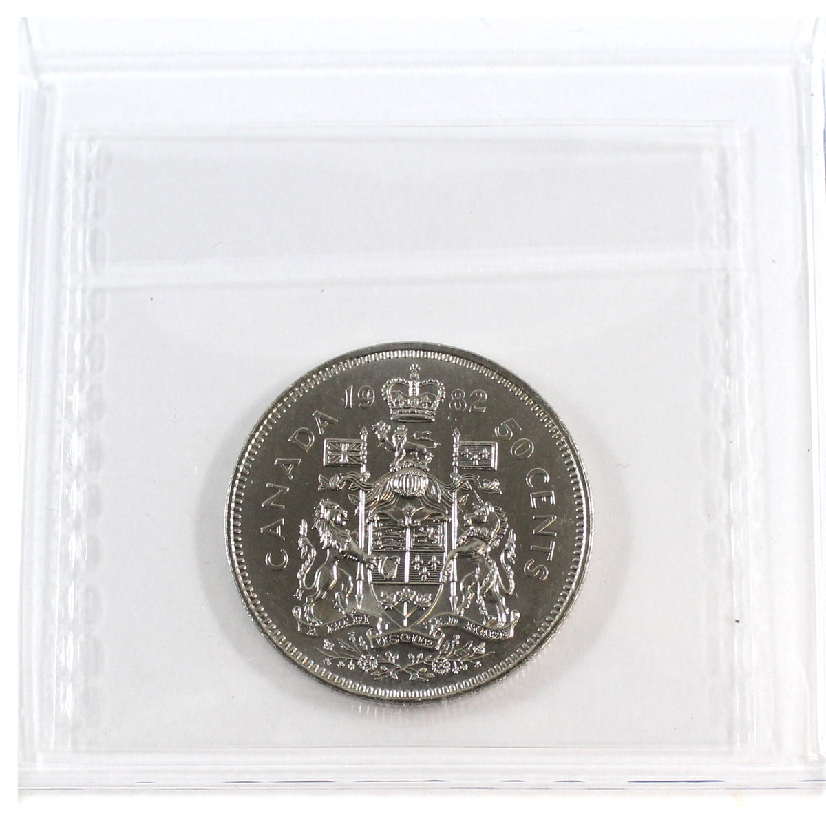 1982 Small Beads, Type 2 Canada 50-cents ICCS Certified MS63