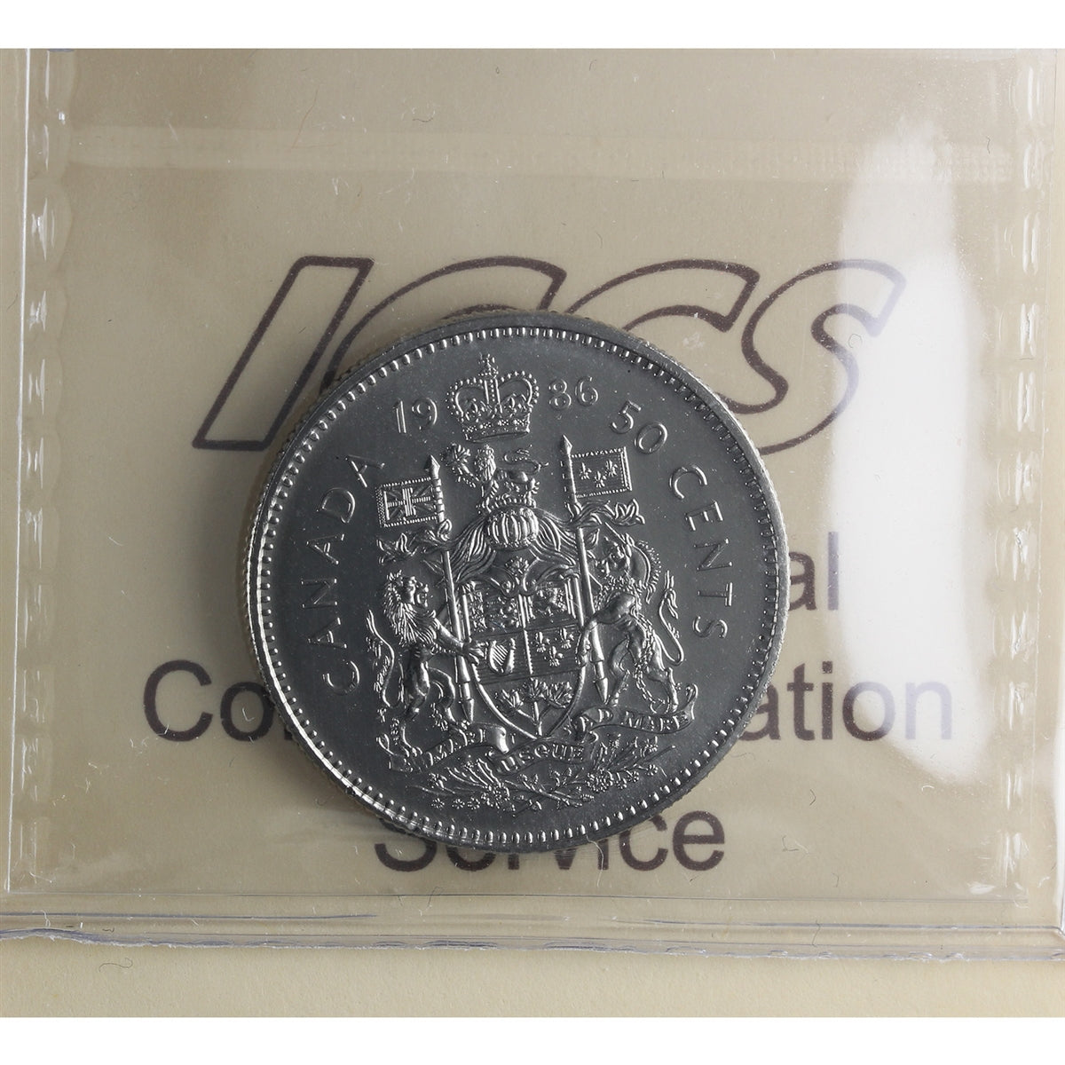 1986 Canada 50-cents ICCS Certified MS65