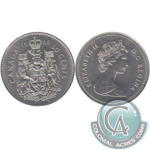 1988 Canada 50-cents Uncirculated (MS60)
