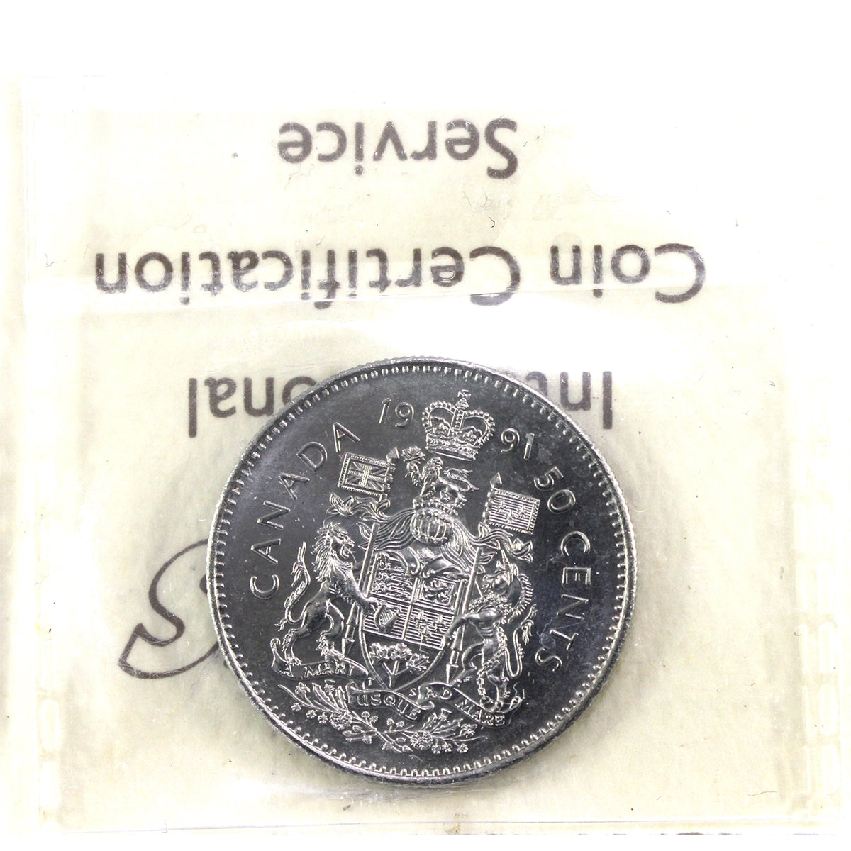 1991 Canada 50-cents ICCS Certified MS66