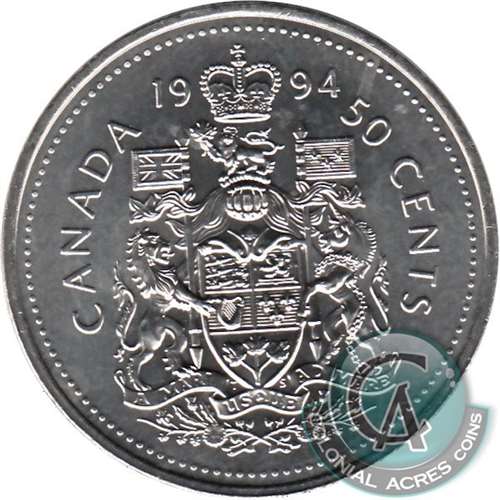 1994 Canada Dot in G 50-cents UNC+ (MS62)