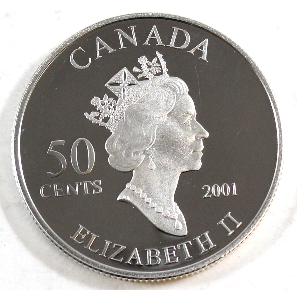 2001 Canada The Sled 50-cents Silver Proof