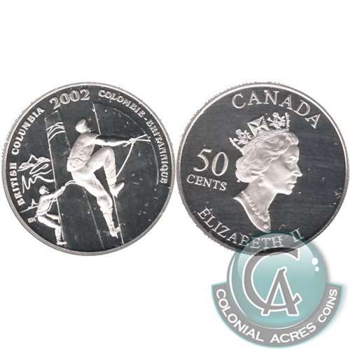 2002 Canada British Columbia 50-cents Silver Proof_