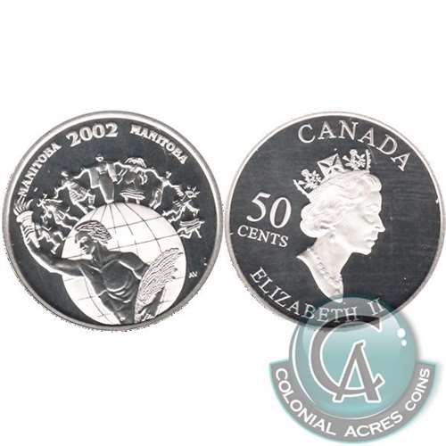 2002 Canada Manitoba 50-cents Silver Proof_