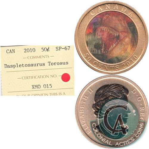 2010 Canada Daspletosaurus Torosus 50-cents ICCS Certified SP67