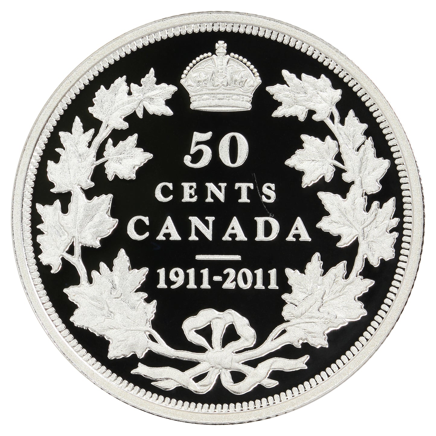 2011 Canada 100th Ann. 50-cents Silver Proof