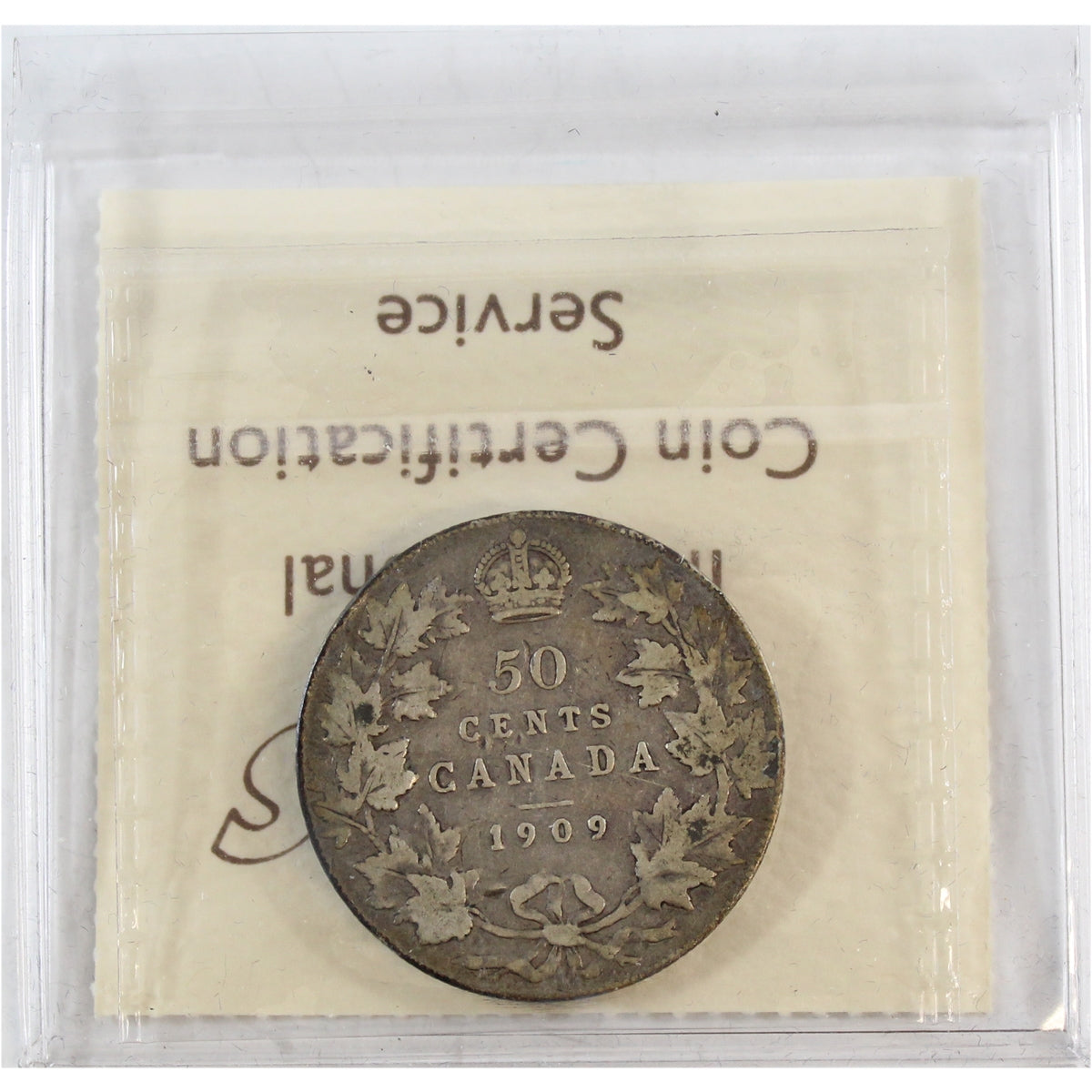 1909 Canada 50-cents ICCS Certified VG10