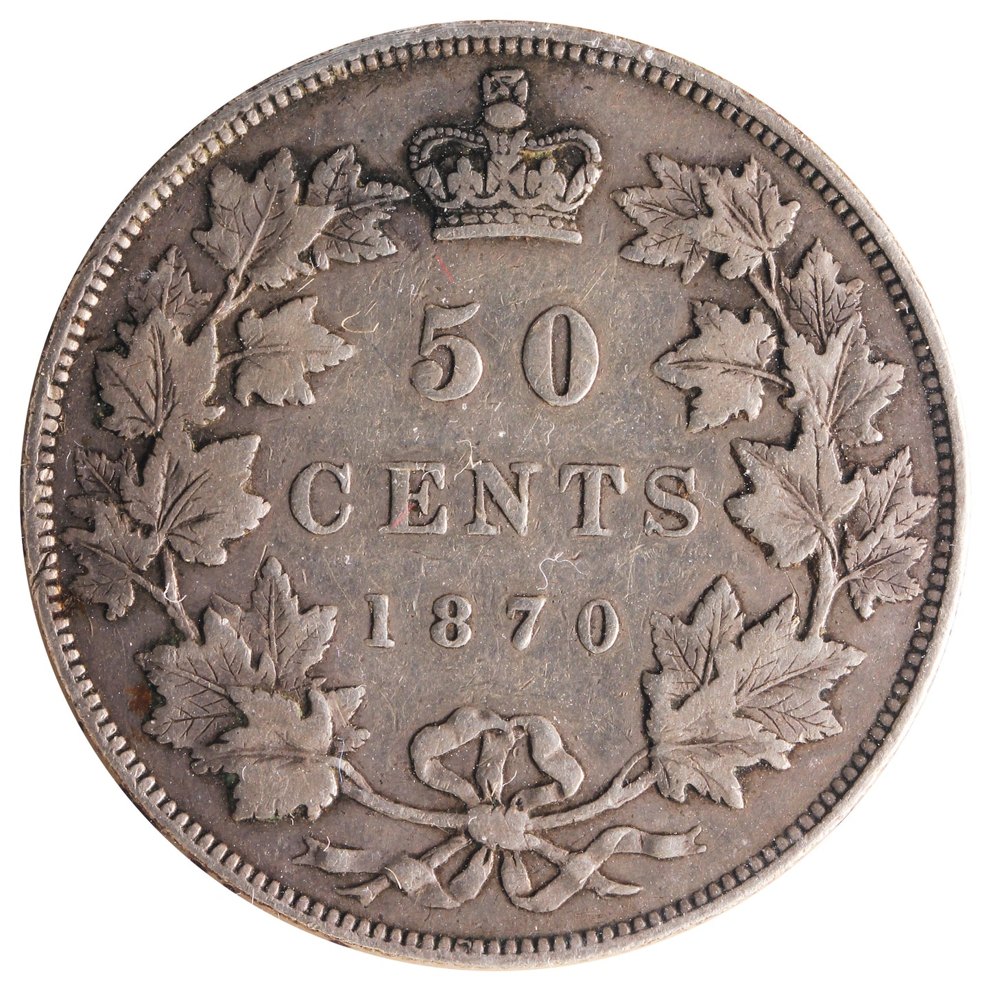 1870 LCW Canada 50-cents ICCS Certified VF20