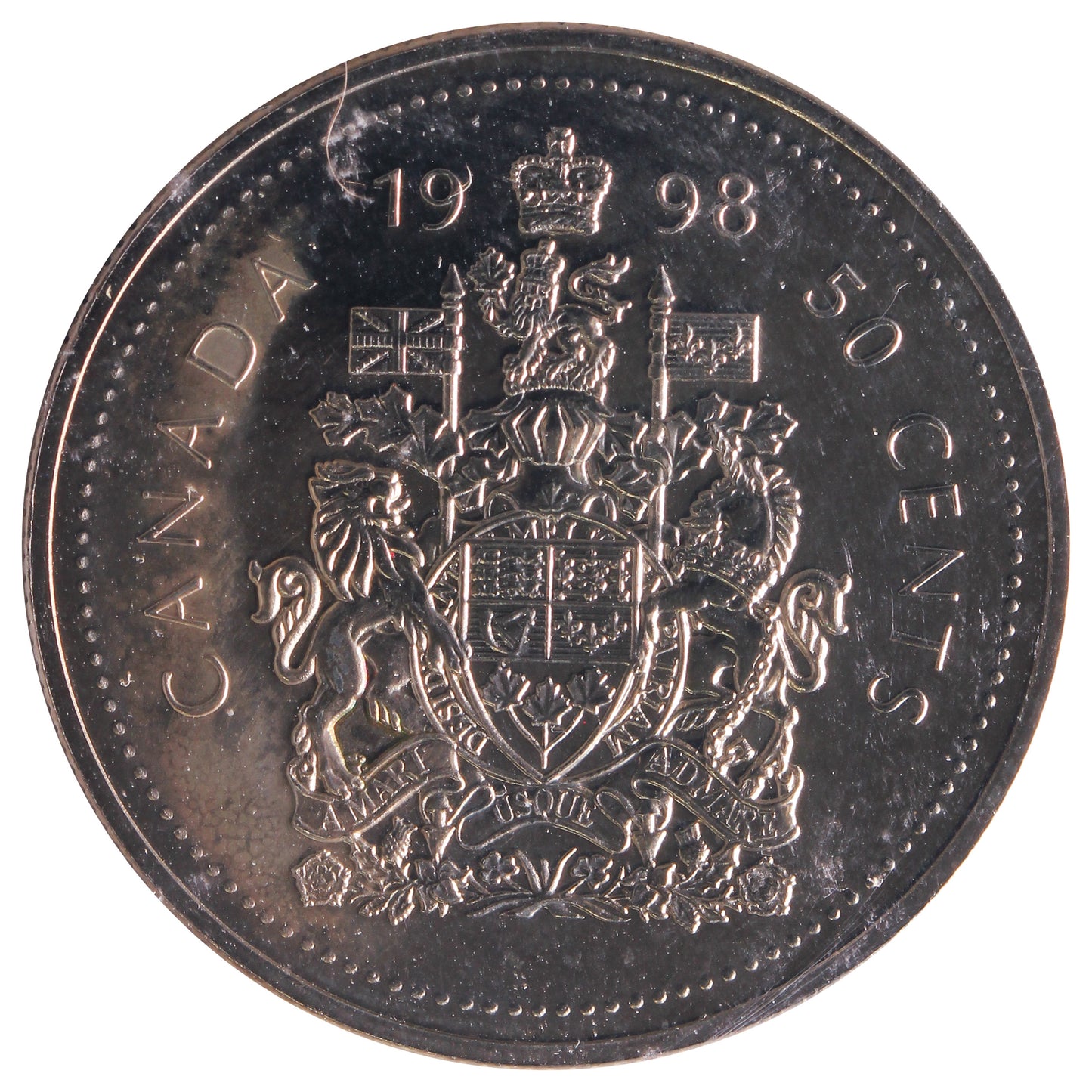 1998W Canada 50-cents ICCS Certified MS65 NBU