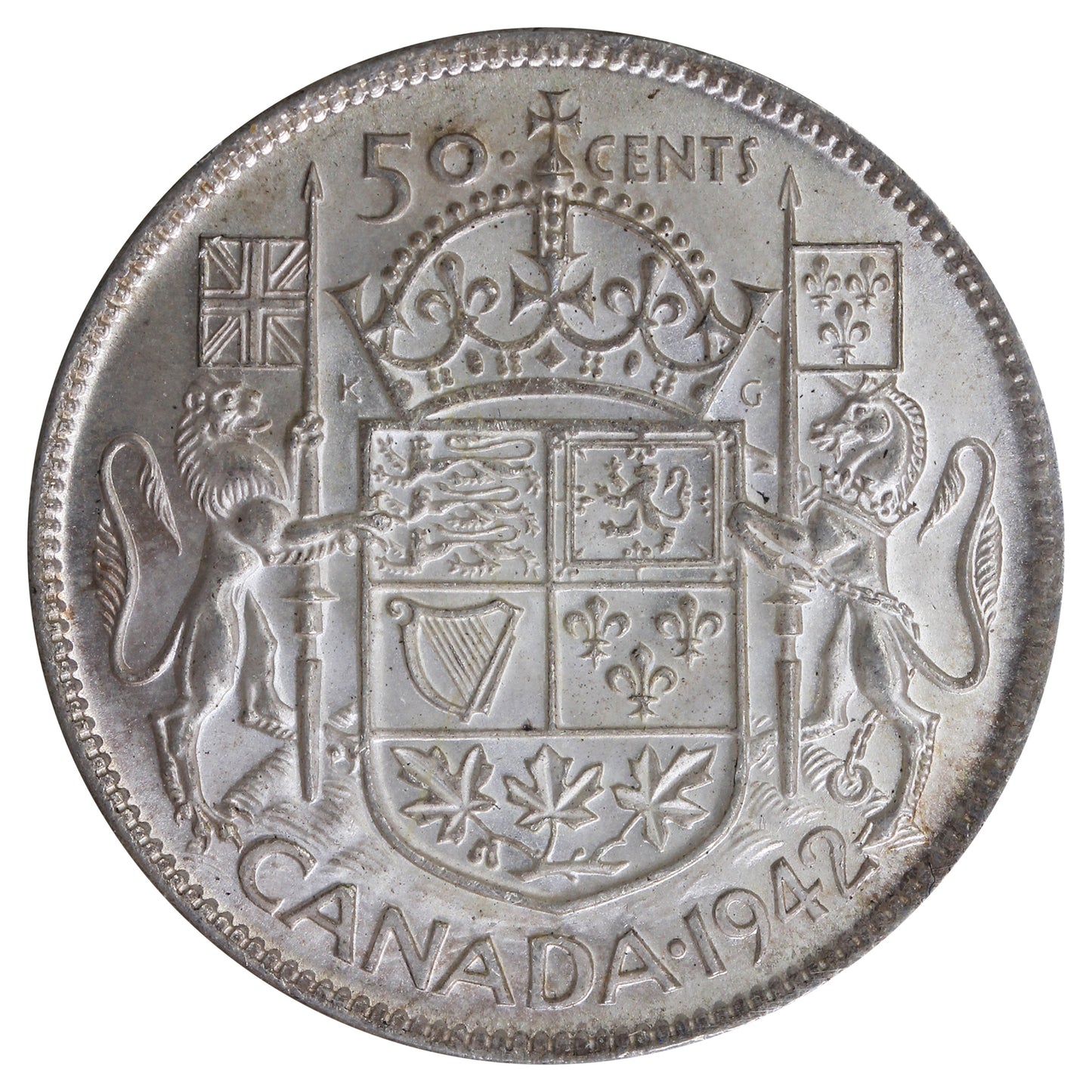 1942 Canada 50-cents ICCS Certified MS64