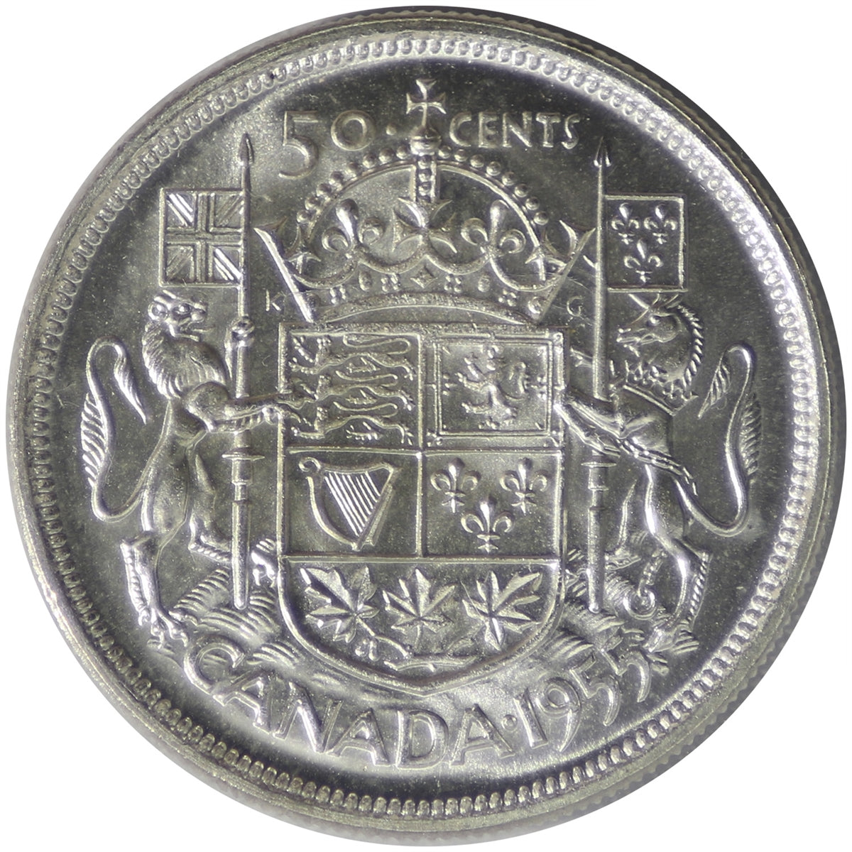 1955 Canada 50-cents ICCS Certified MS64