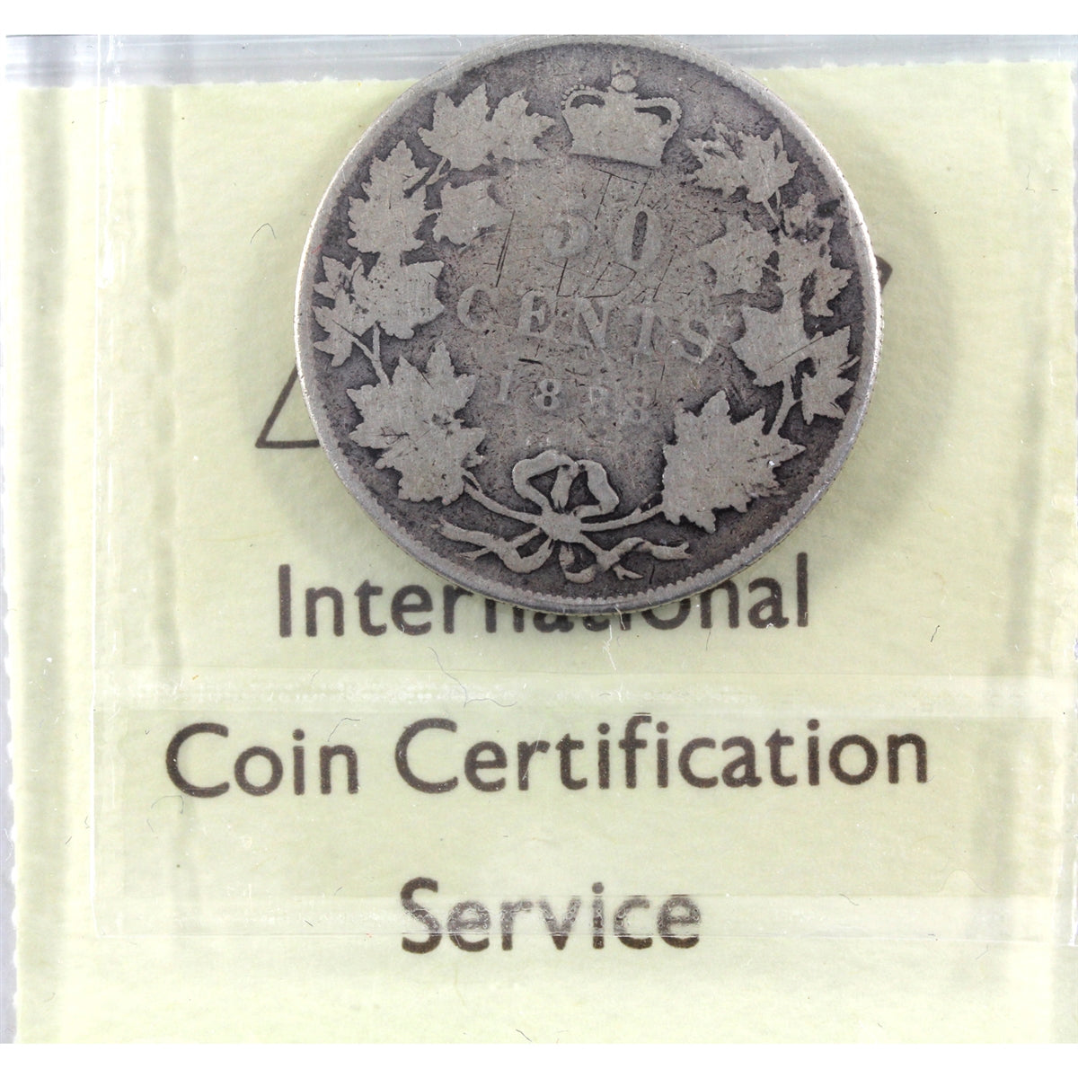 1888 Obv. 3 Canada 50-cents ICCS Certified AG3