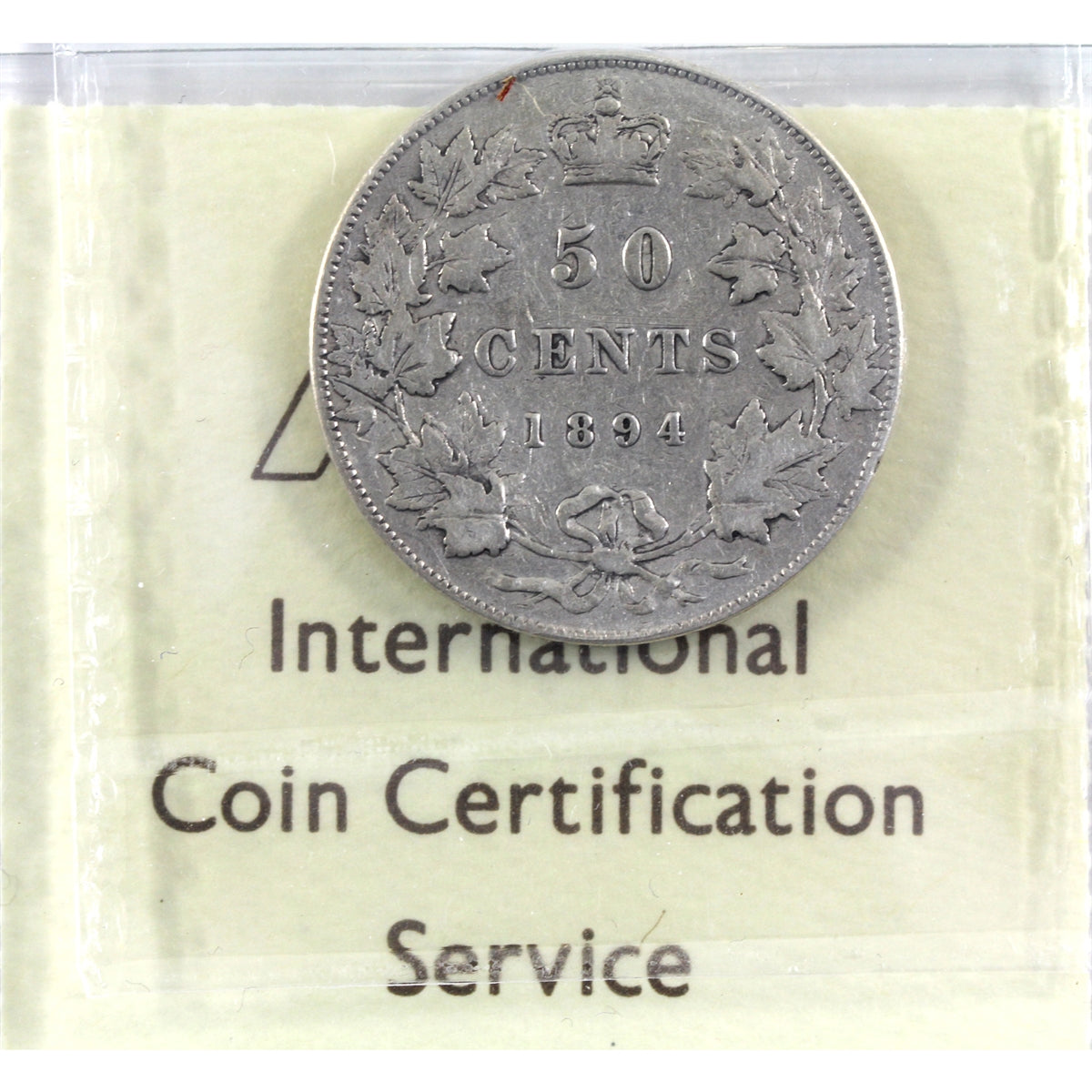 1894 Canada 50-cents ICCS Certified F15
