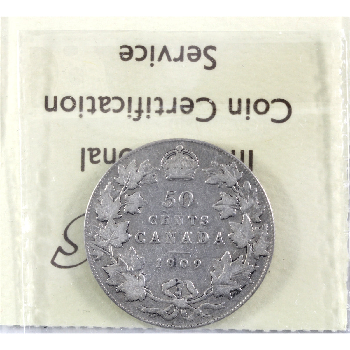 1909 Canada 50-cents ICCS Certified F12