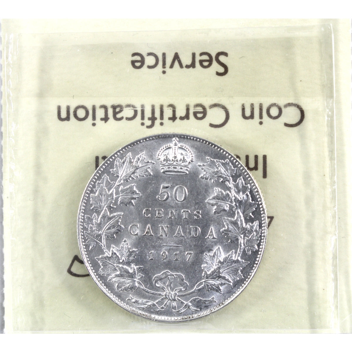 1917 Canada 50-cents ICCS Certified EF45