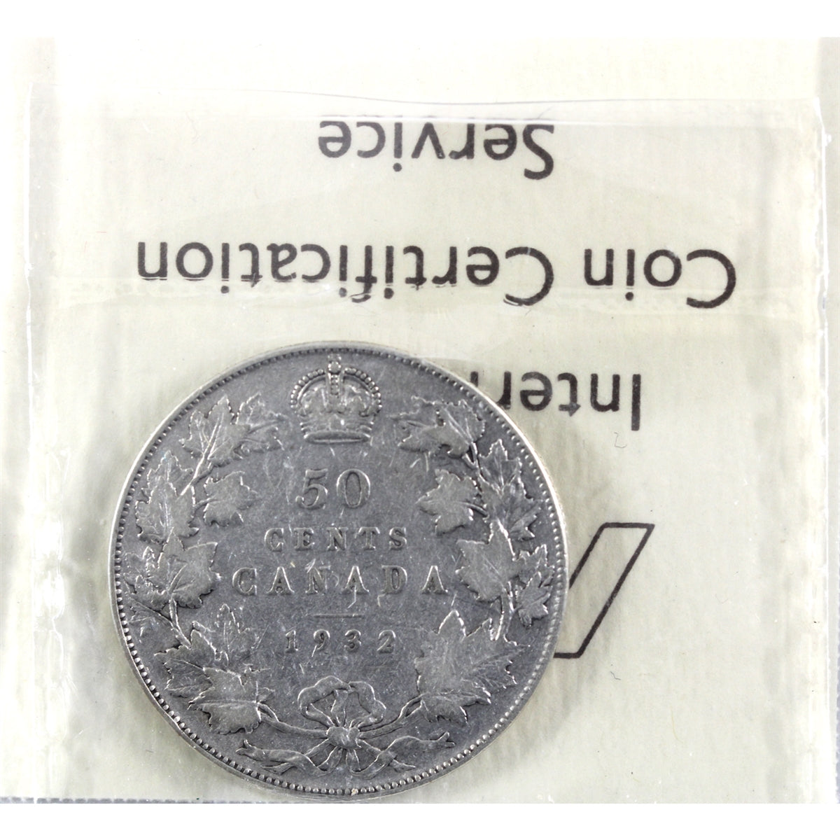 1932 Canada 50-cents ICCS Certified VG10