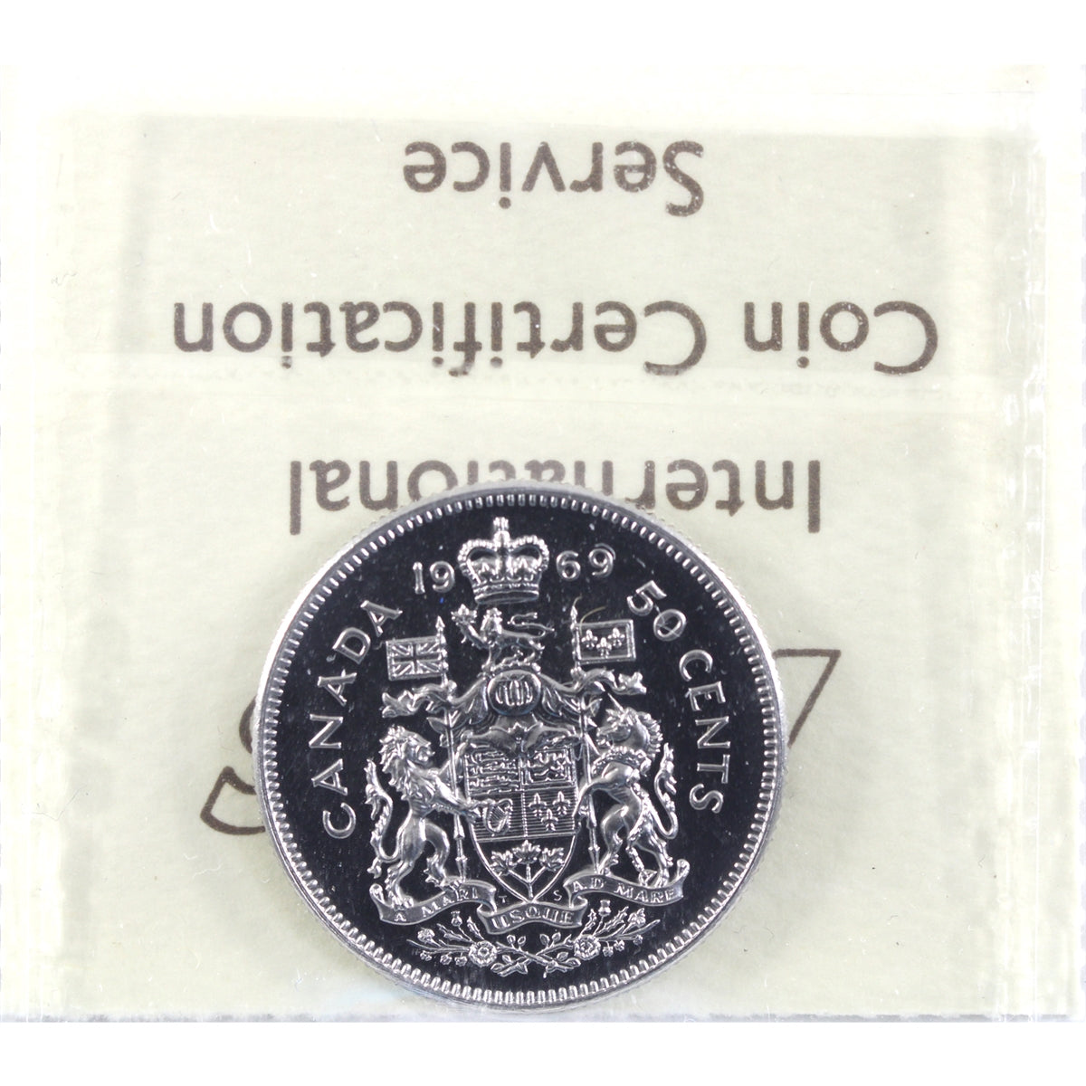 1969 Canada 50-cents ICCS Certified PL66 Cameo