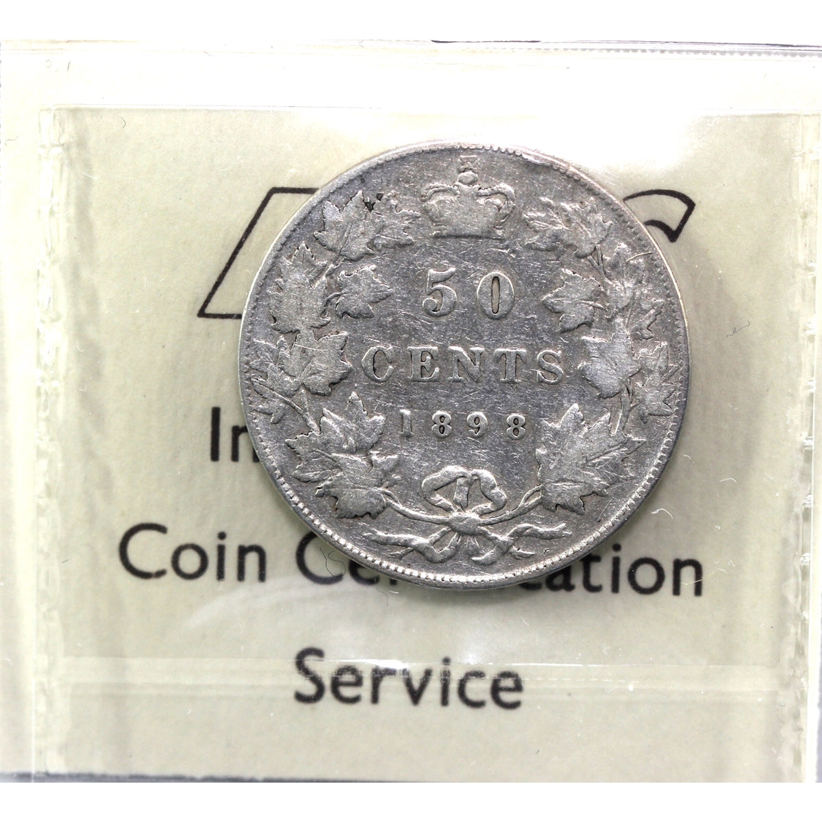 1898 Canada 50-cents ICCS Certified VG8