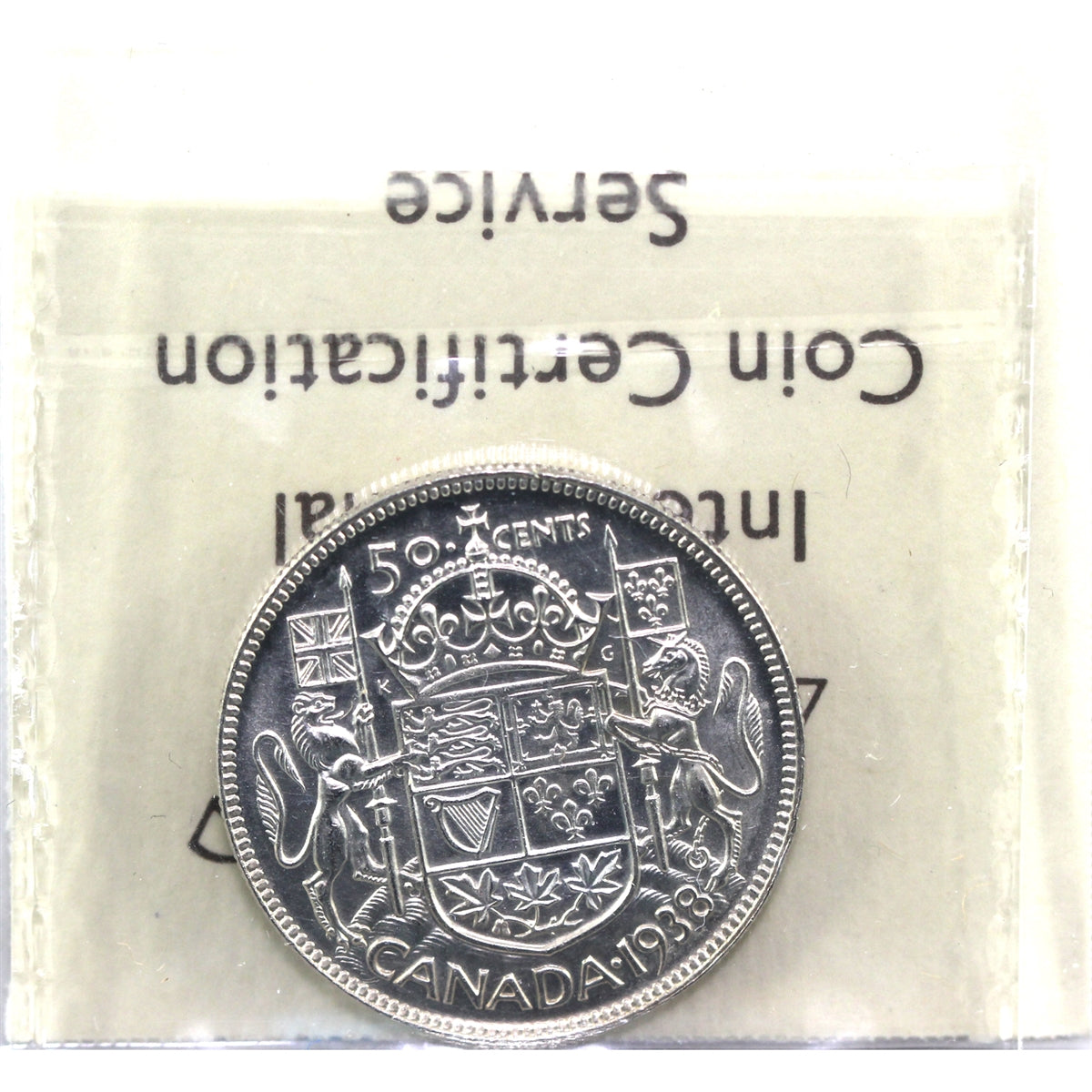 1938 Canada 50-cents ICCS Certified AU58