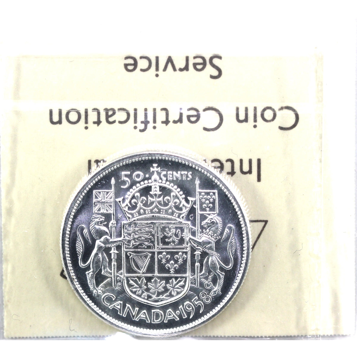 1958 Canada 50-cents ICCS Certified MS65