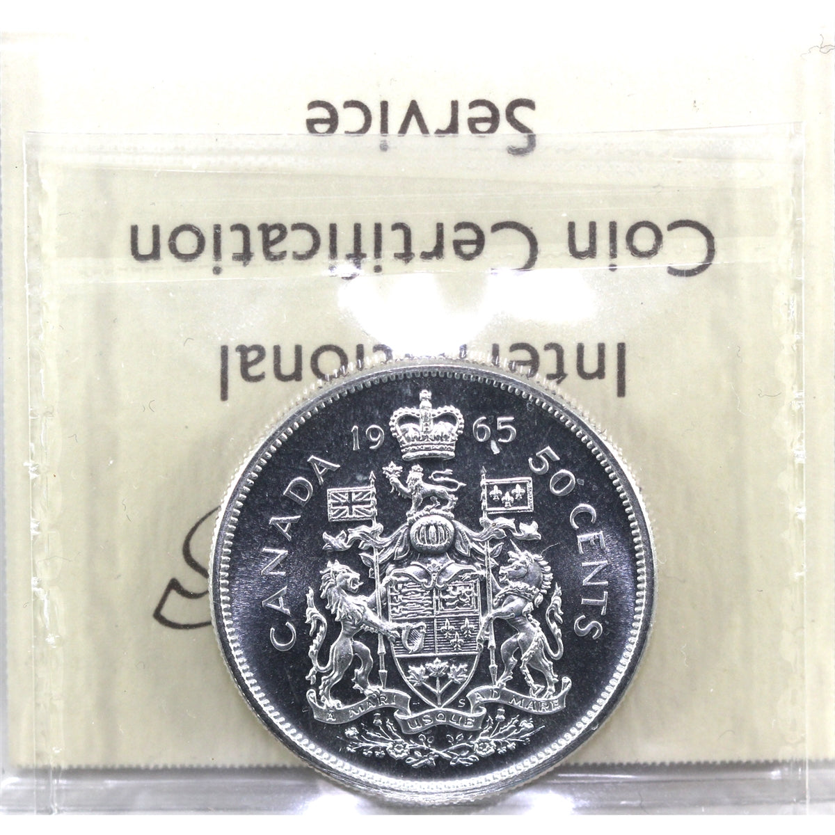 1965 Canada 50-cents ICCS Certified PL64 Heavy Cameo