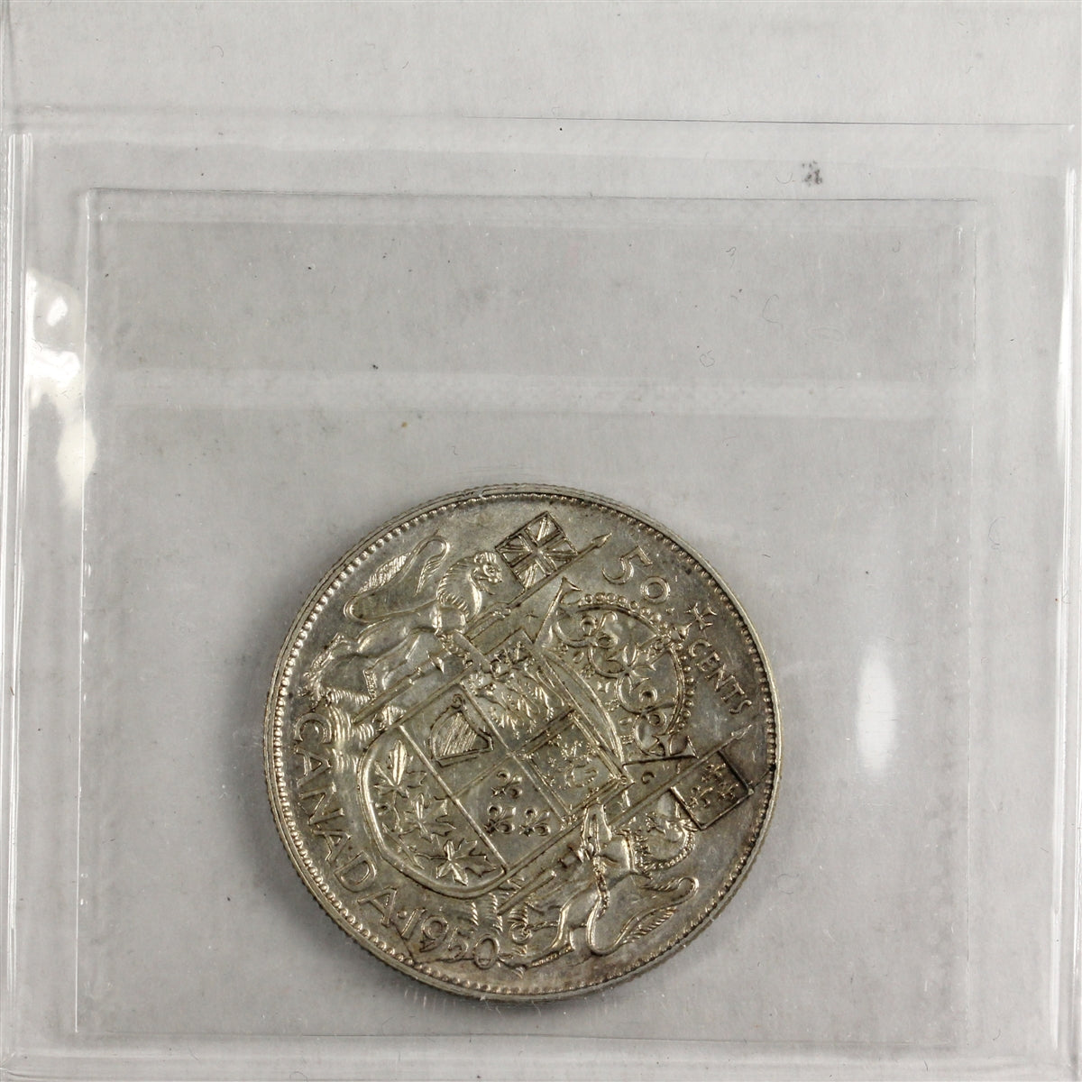 1950 No Design Canada 50-cents ICCS Certified EF40